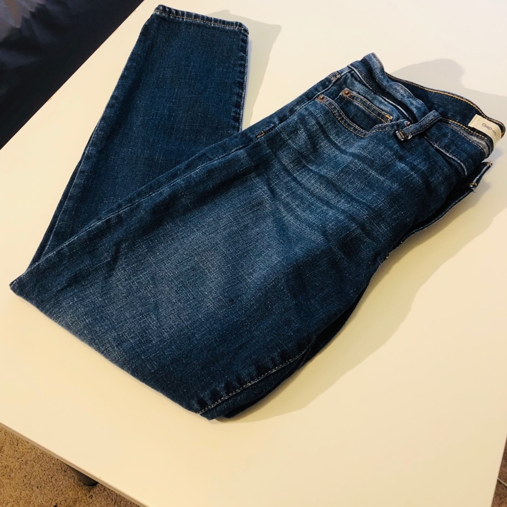 Gap Dark Indigo True Skinny Ankle Jeans